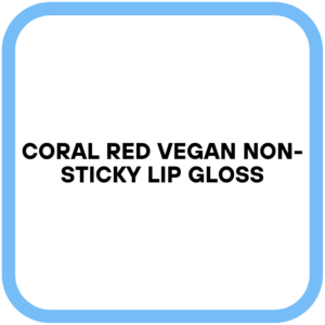 Coral Red Vegan Non-Sticky Lip Gloss