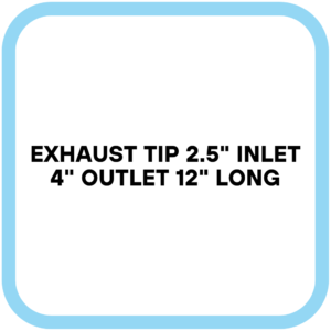 Exhaust Tip 2.5" Inlet 4" Outlet 12" Long