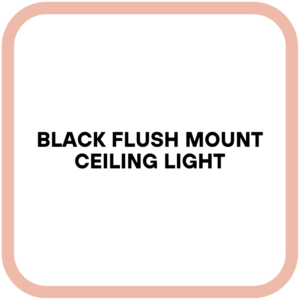 Black Flush Mount Ceiling Light
