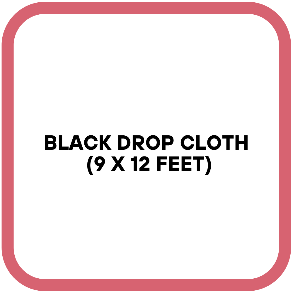 Black Drop Cloth (9 x 12 Feet)