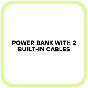 Power Bank with 2 Built-in Cables