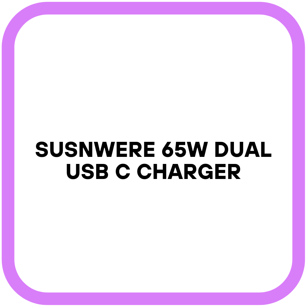 Susnwere 65W Dual USB C Charger