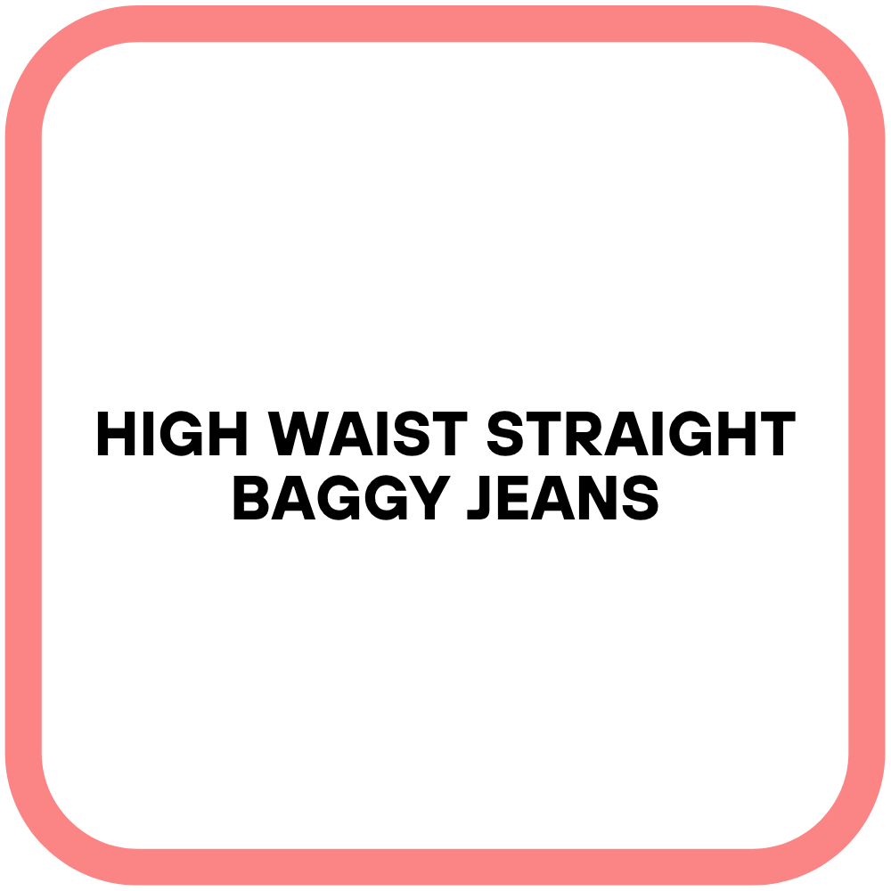 High Waist Straight Baggy Jeans