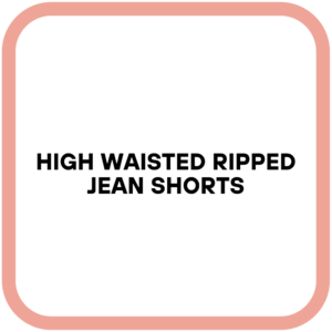High Waisted Ripped Jean Shorts