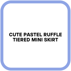 Cute Pastel Ruffle Tiered Mini Skirt