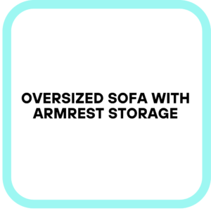 Oversized Sofa with Armrest Storage