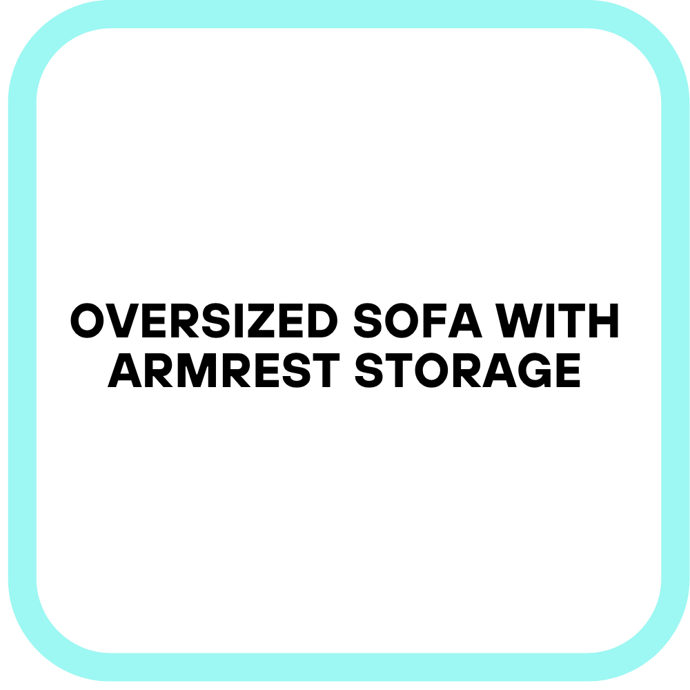 Oversized Sofa with Armrest Storage