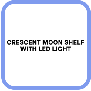 Crescent Moon Shelf with LED Light