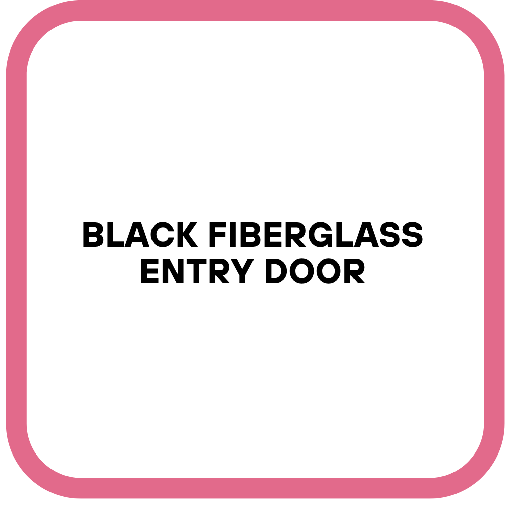 Black Fiberglass Entry Door