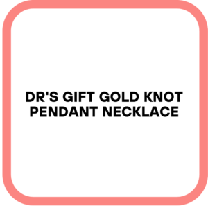 Dr's gift Gold Knot Pendant Necklace