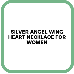 Silver Angel Wing Heart Necklace for Women