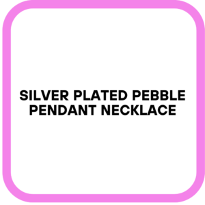 Silver Plated Pebble Pendant Necklace