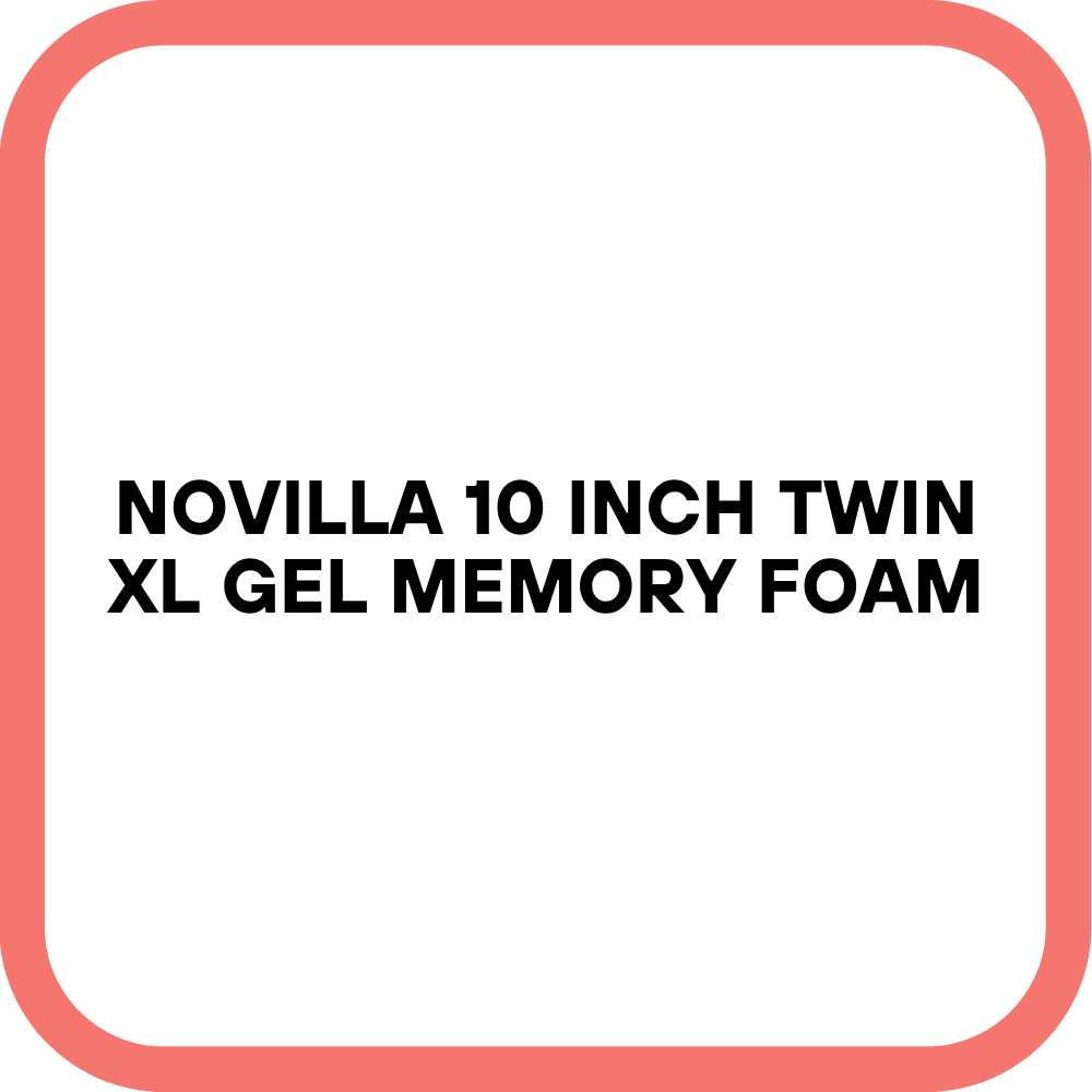 Novilla 10 Inch Twin XL Gel Memory Foam