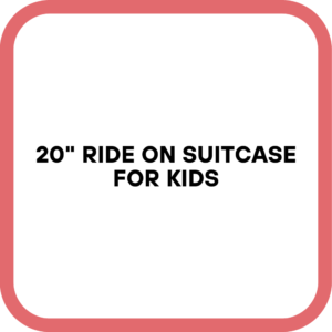20" Ride on Suitcase for Kids