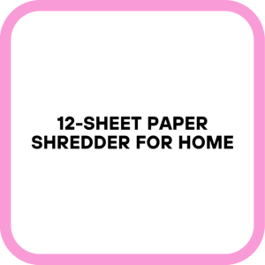 12-Sheet Paper Shredder for Home