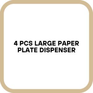 4 Pcs Large Paper Plate Dispenser