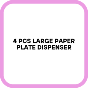 4 Pcs Large Paper Plate Dispenser