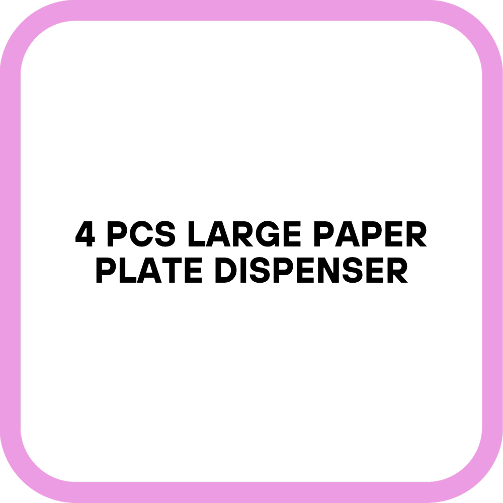 4 Pcs Large Paper Plate Dispenser