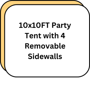10x10FT Party Tent with 4 Removable Sidewalls