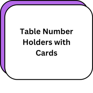 Table Number Holders with Cards