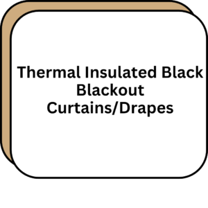 Thermal Insulated Black Blackout Curtains/Drapes