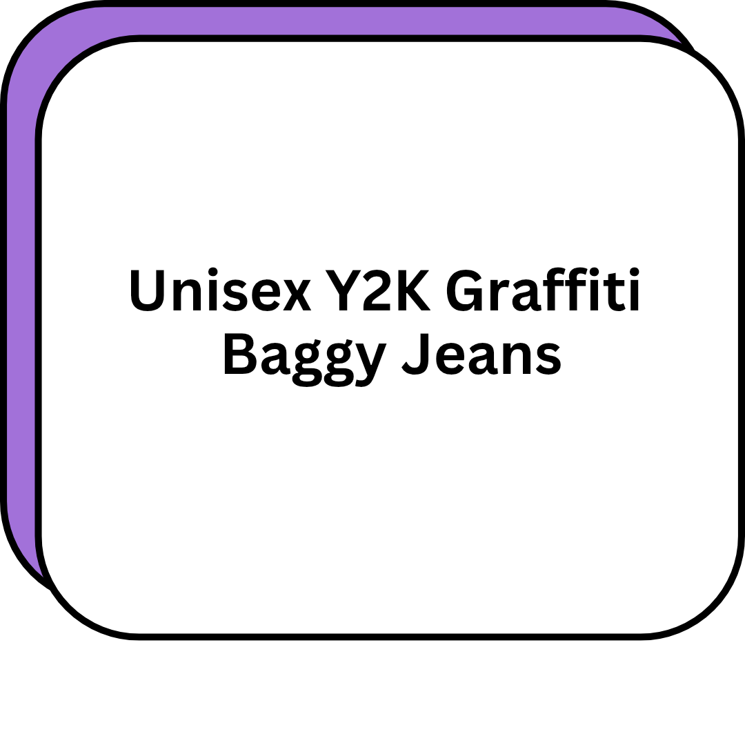 Unisex Y2K Graffiti Baggy Jeans