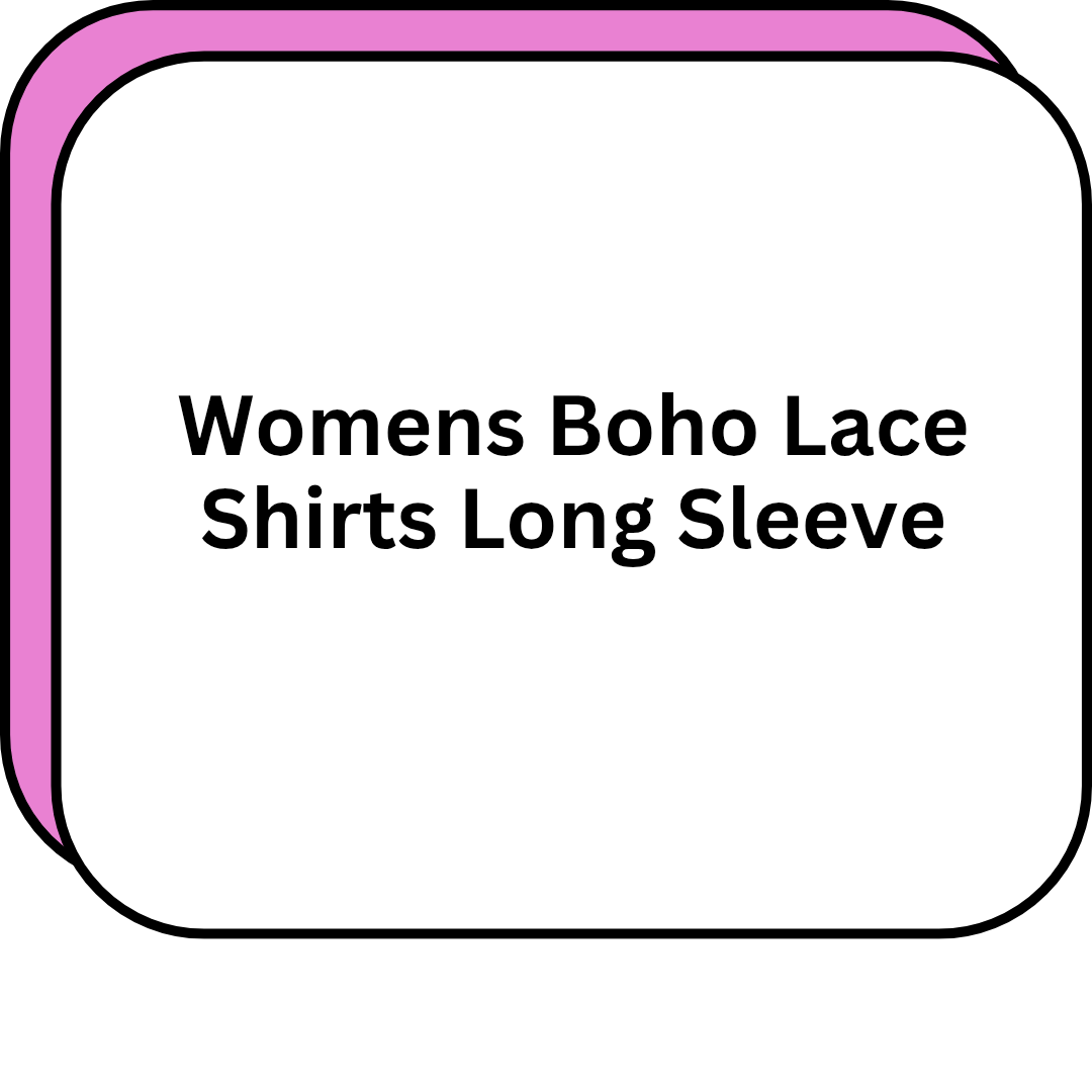Womens Boho Lace Shirts Long Sleeve