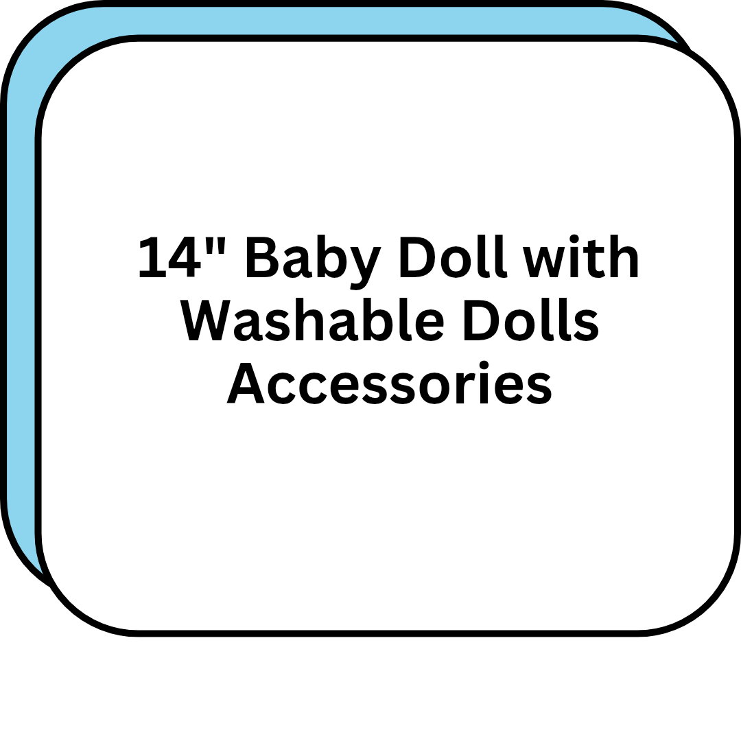 14" Baby Doll with Washable Dolls Accessories