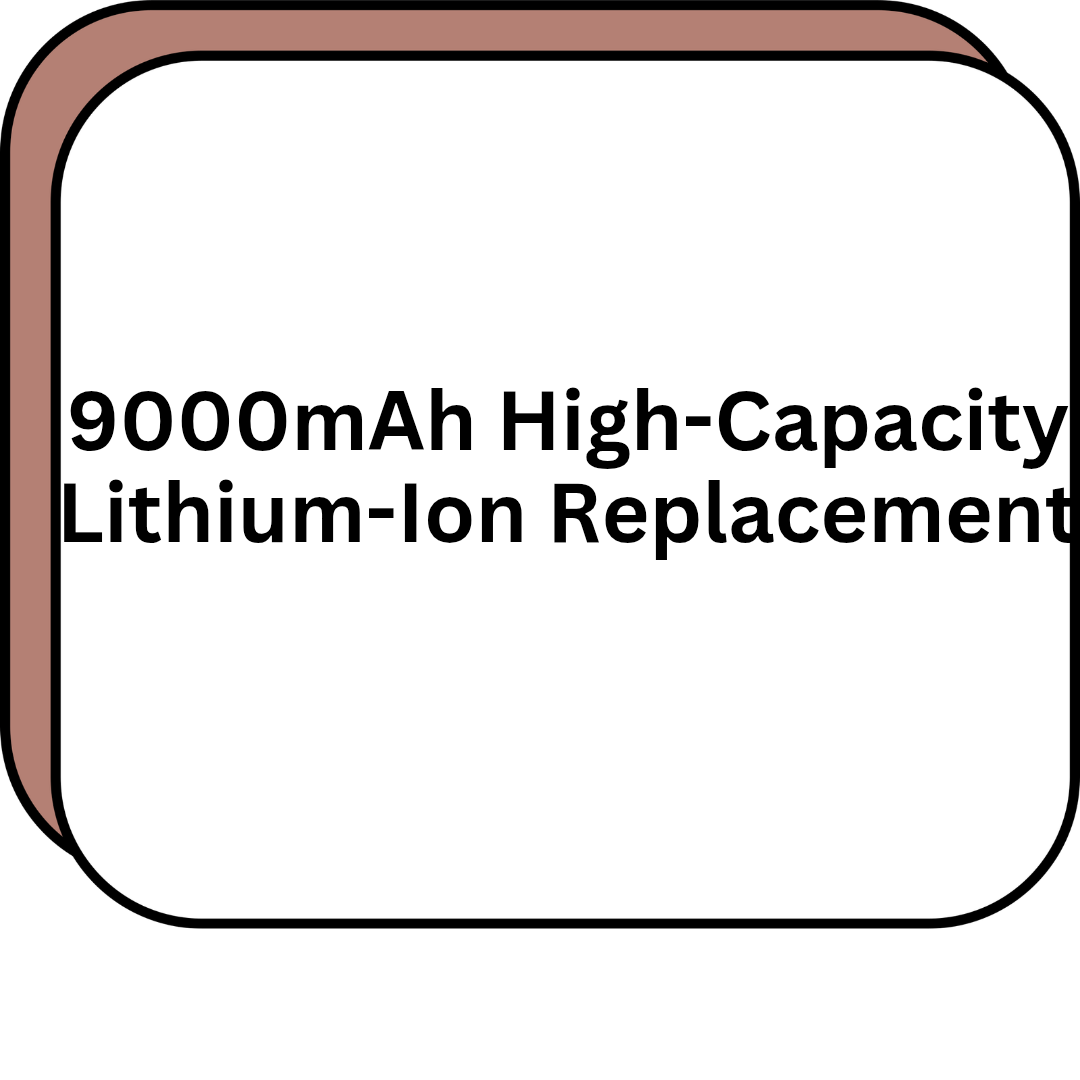 9000mAh High-Capacity Lithium-Ion Replacement