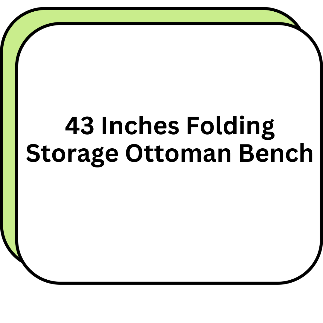 43 Inches Folding Storage Ottoman Bench