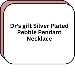 Dr's gift Silver Plated Pebble Pendant Necklace