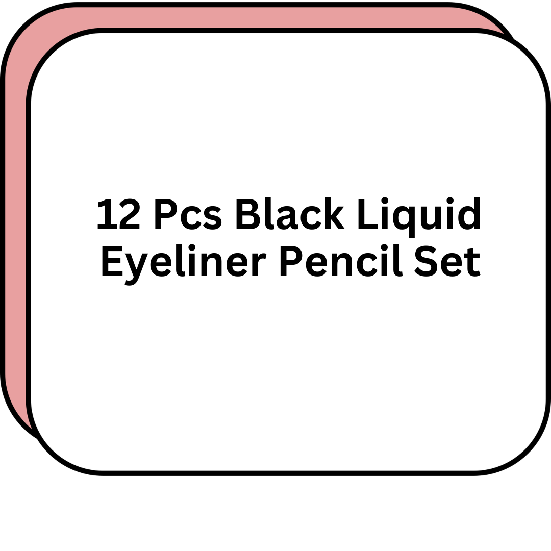 12 Pcs Black Liquid Eyeliner Pencil Set