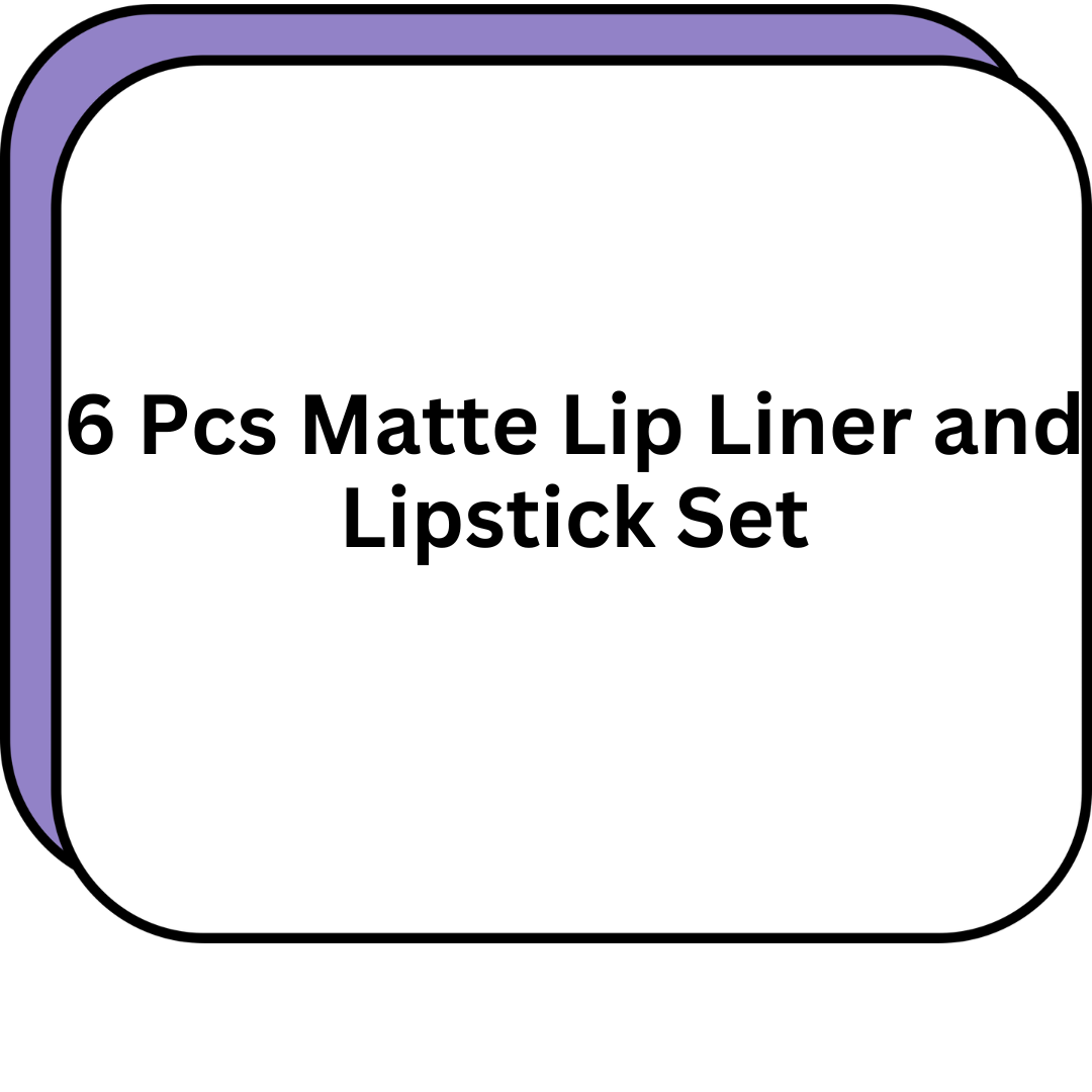 6 Pcs Matte Lip Liner and Lipstick Set