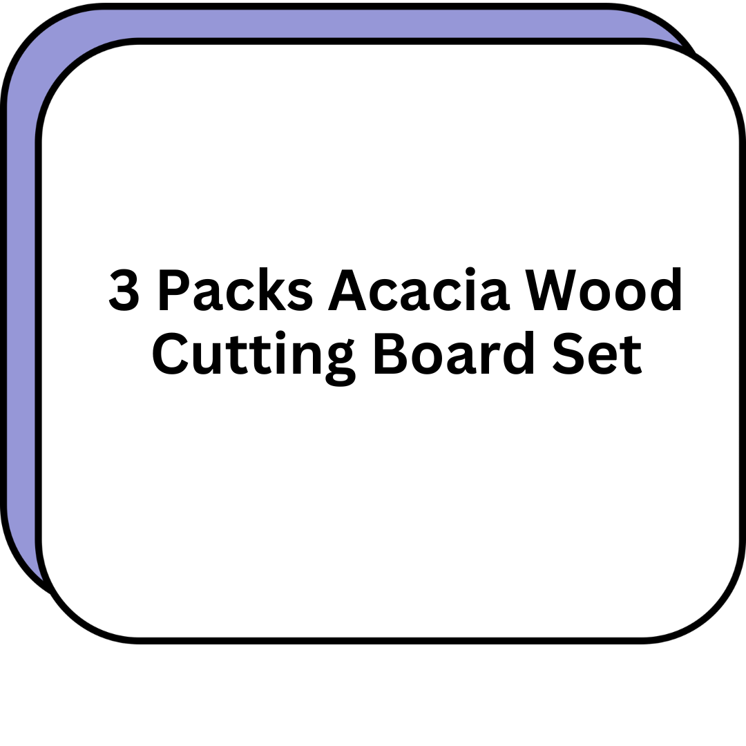 3 Packs Acacia Wood Cutting Board Set
