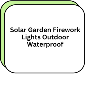 Solar Garden Firework Lights Outdoor Waterproof