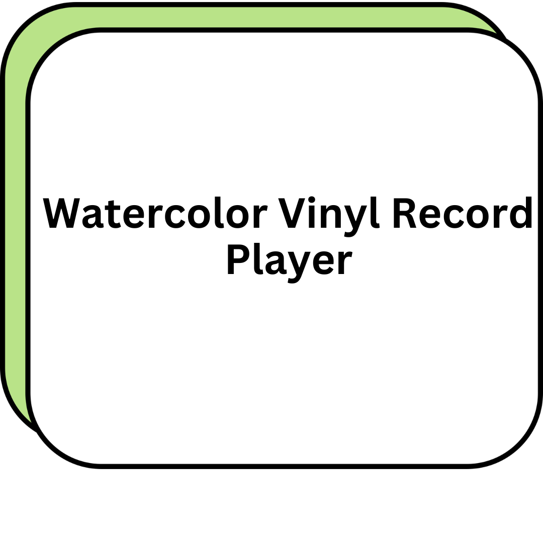 Watercolor Vinyl Record Player