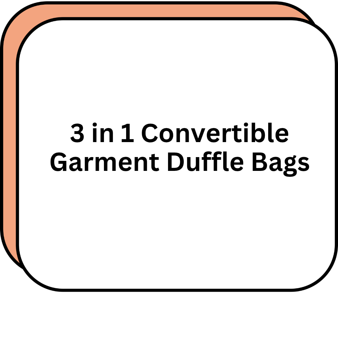 3 in 1 Convertible Garment Duffle Bags