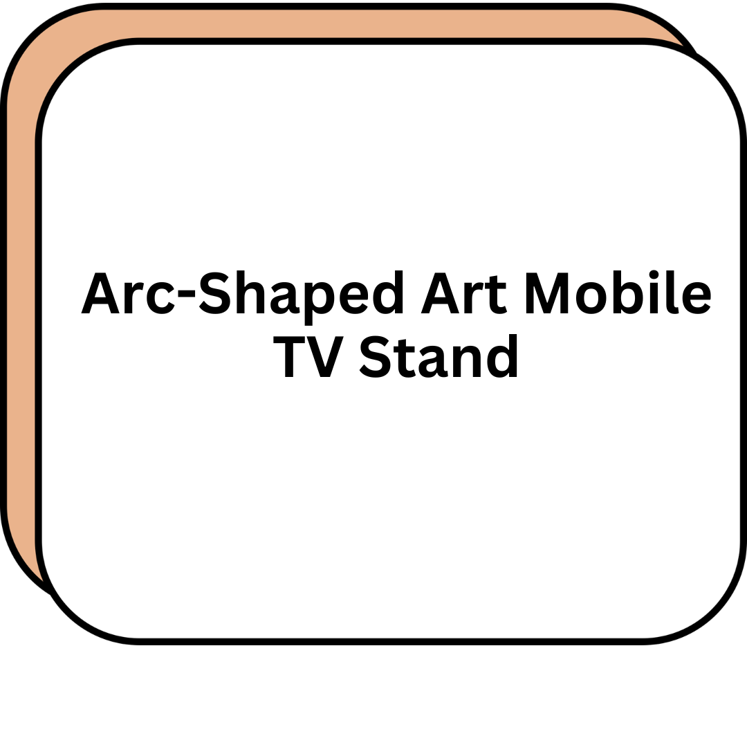 Arc-Shaped Art Mobile TV Stand
