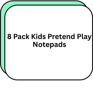 8 Pack Kids Pretend Play Notepads