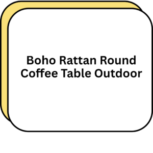 Boho Rattan Round Coffee Table Outdoor