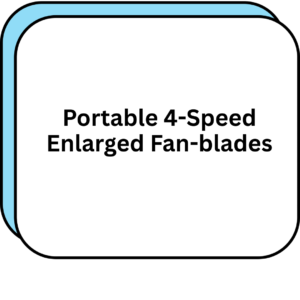 Portable 4-Speed Enlarged Fan-blades