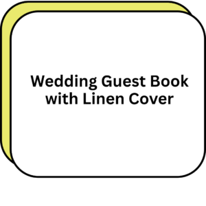 Wedding Guest Book with Linen Cover
