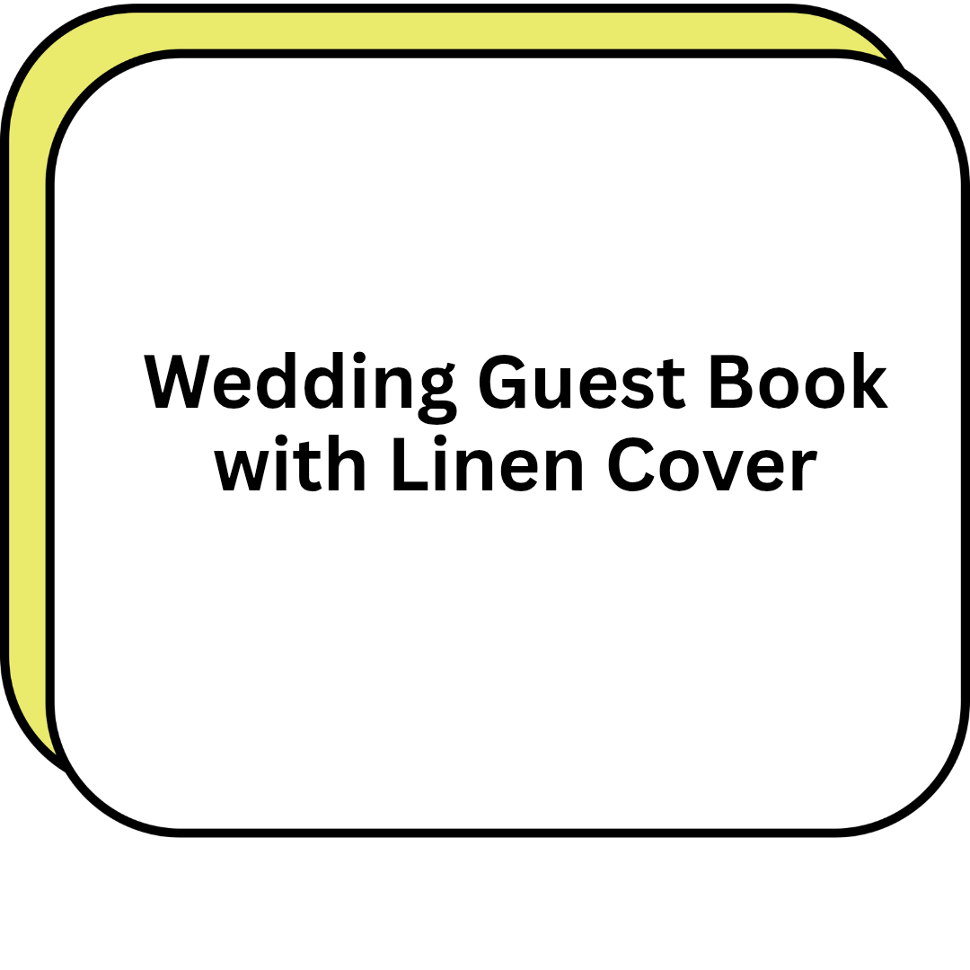 Wedding Guest Book with Linen Cover
