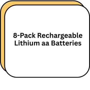 8-Pack Rechargeable Lithium aa Batteries