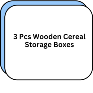 3 Pcs Wooden Cereal Storage Boxes
