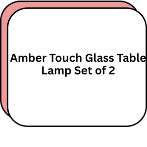 Amber Touch Glass Table Lamp Set of 2