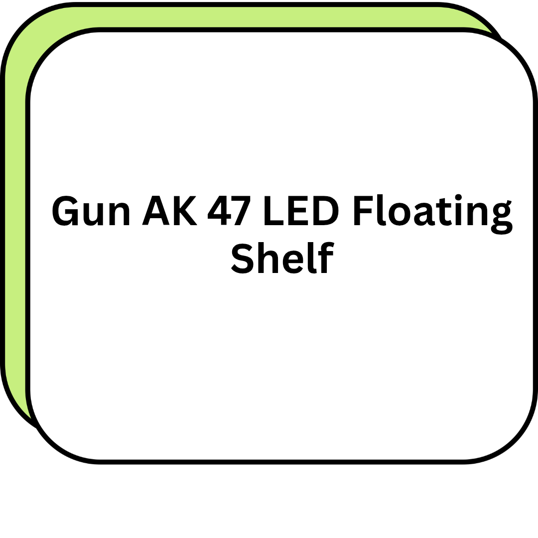 Gun AK 47 LED Floating Shelf
