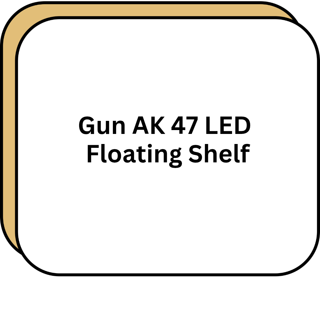 Gun AK 47 LED Floating Shelf