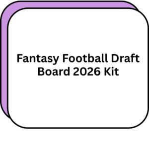 Fantasy Football Draft Board 2026 Kit