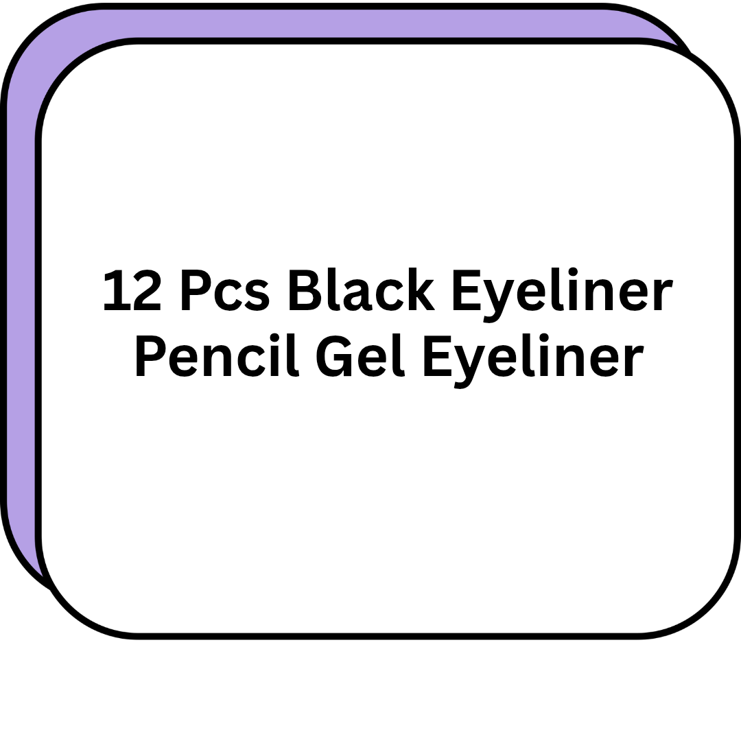 12 Pcs Black Eyeliner Pencil Gel Eyeliner